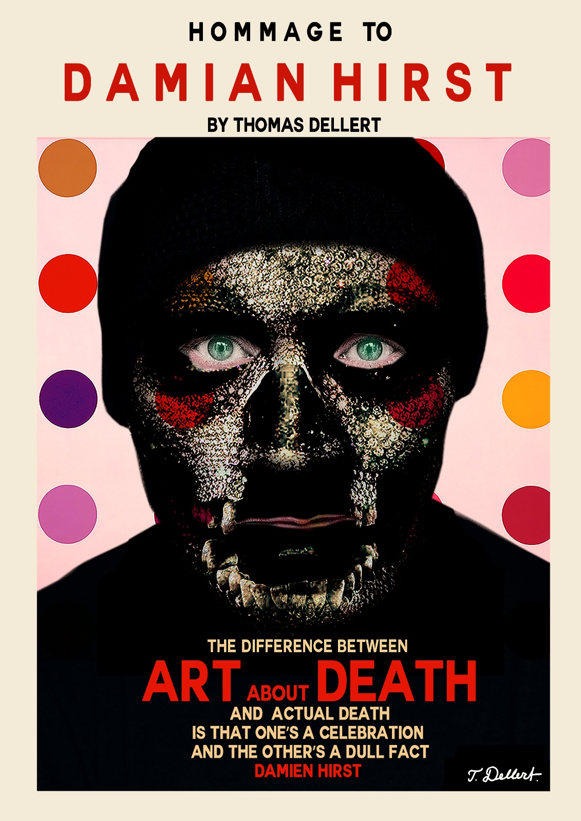 Damien hirst by thomas dellert poster 